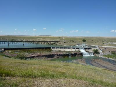 Ryan Dam and the falls of the Missouri River near Great Falls