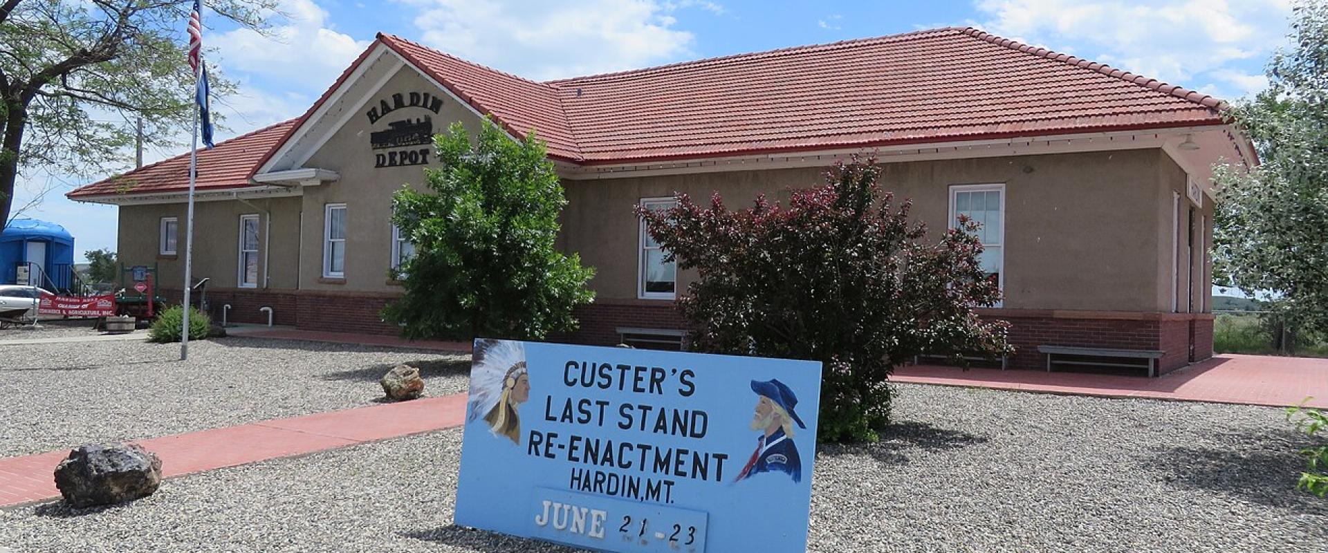 The restored Hardin depot