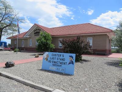 The restored Hardin depot