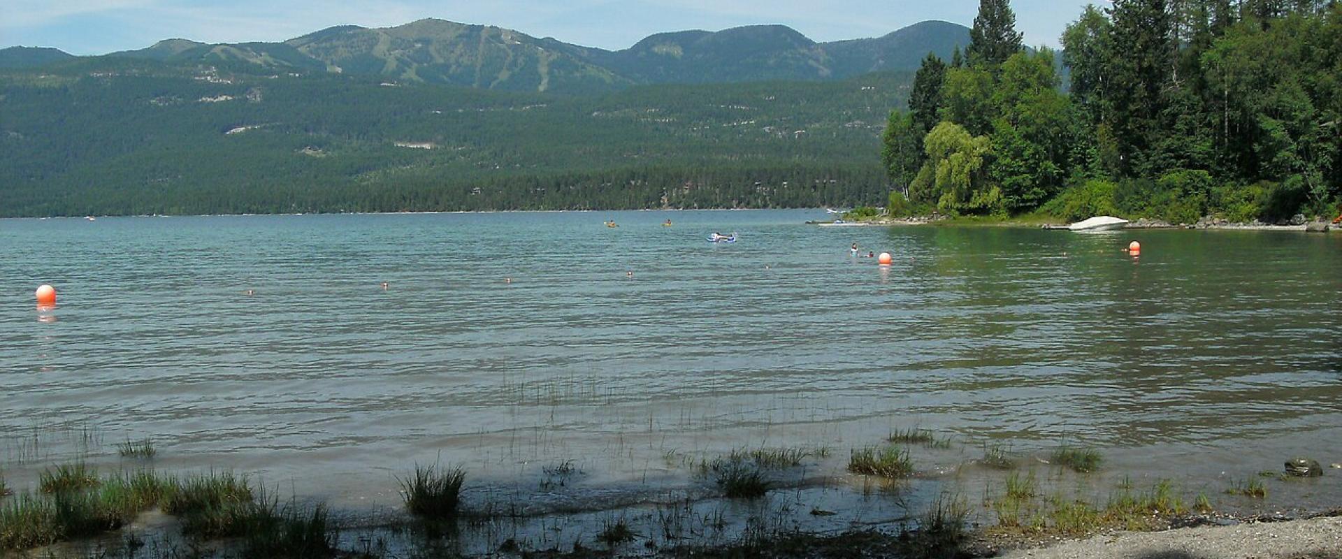 The beach at Whitefish Lake State Park