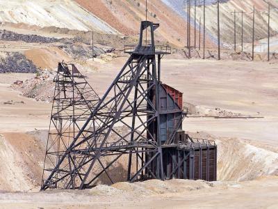 The Granite Mountain Mine headframe in Butte