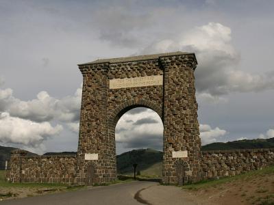 The Roosevelt Arch at Yellowstone's North Entrance in Gardiner