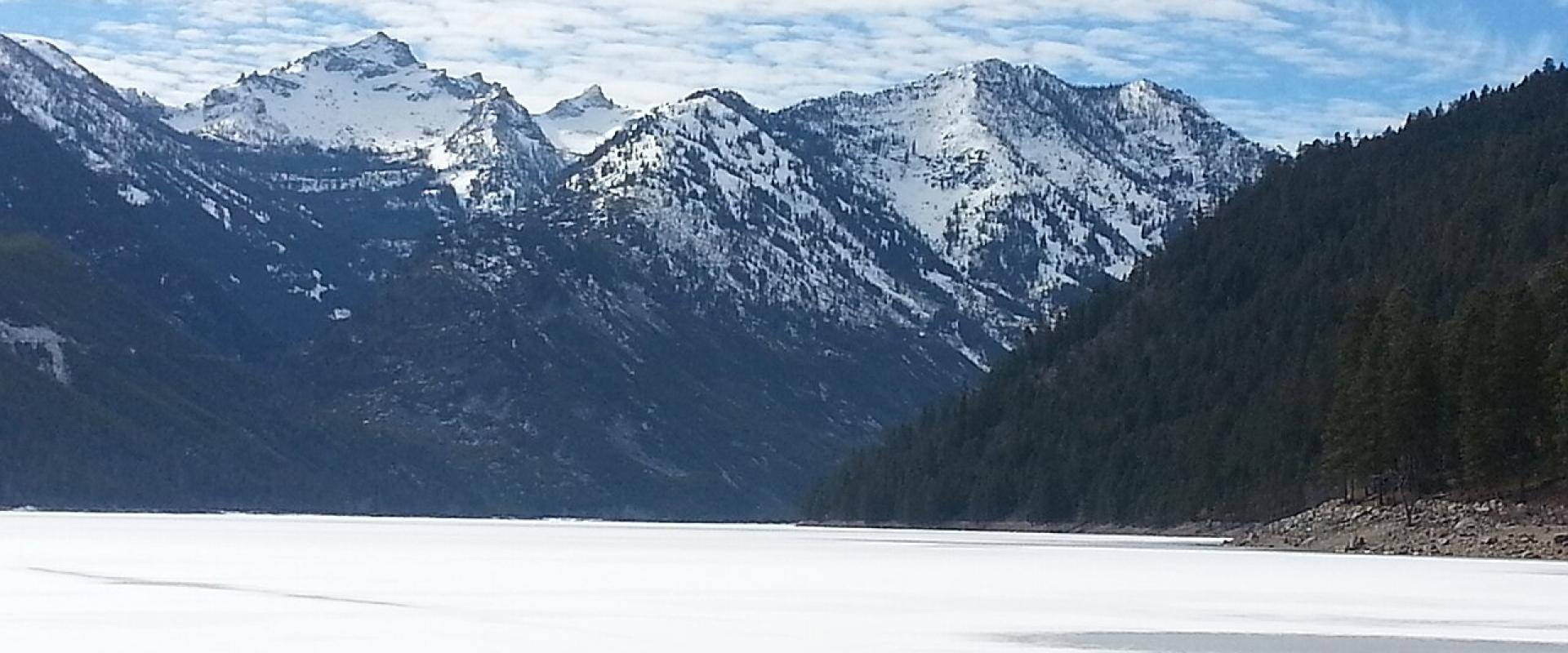 Lake Como in the Bitterroot Mountains in early spring