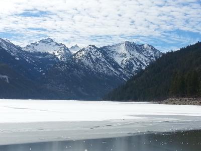 Lake Como in the Bitterroot Mountains in early spring