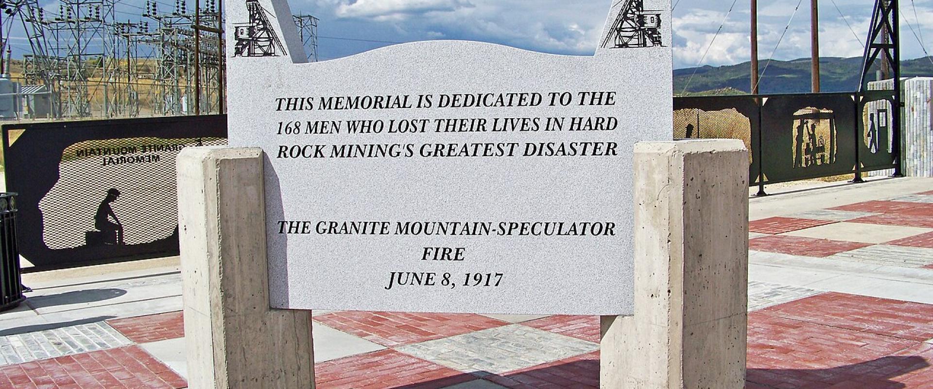 The Granite Mountain-Speculator fire memorial in Butte